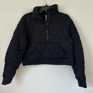 XS Lululemon Scuba Oversized Quilted Half Zip - Black